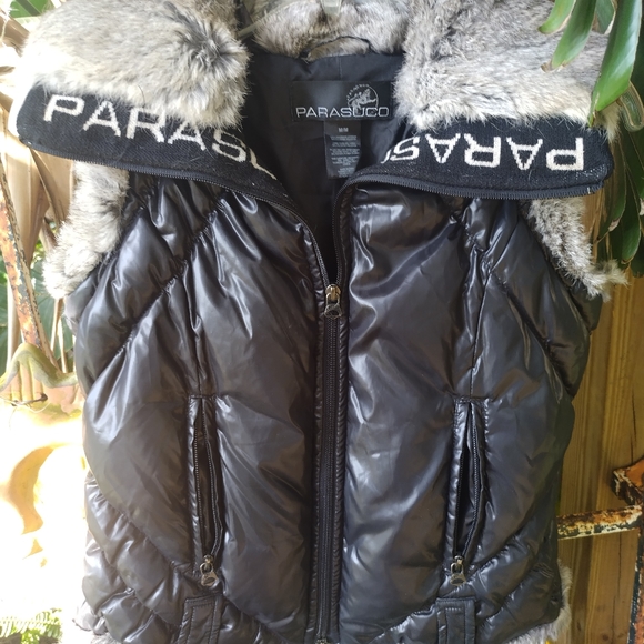 Parasuco Sexy quilted belted vest with fur XS - Picture 7 of 9